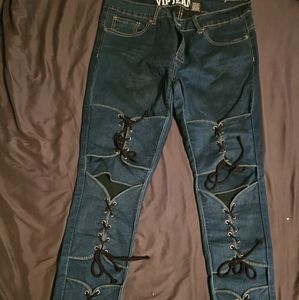 Laced up Jeans
